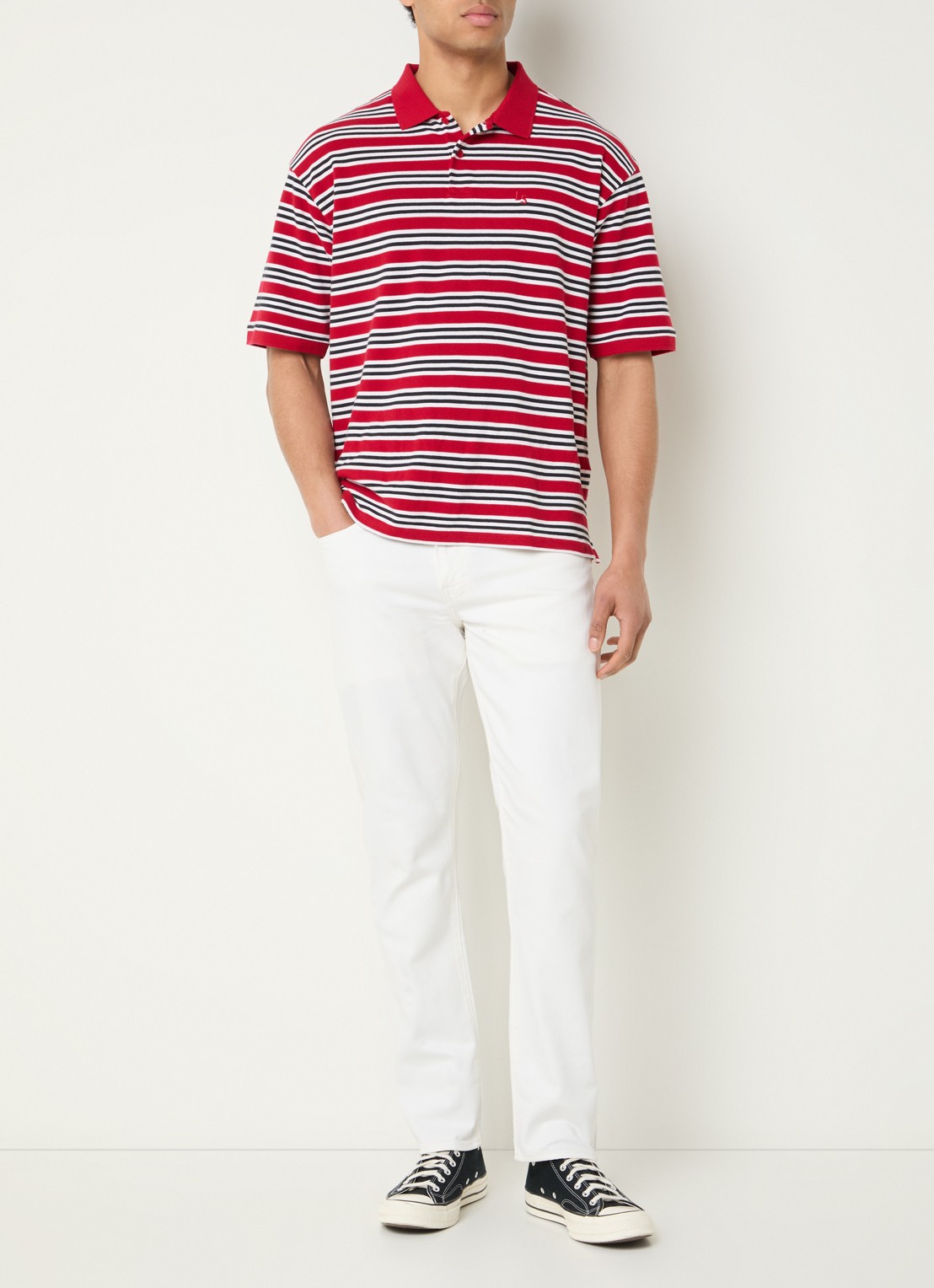 Levi's 502 tapered jeans in gekleurde wassing - voorkant 2 wit
