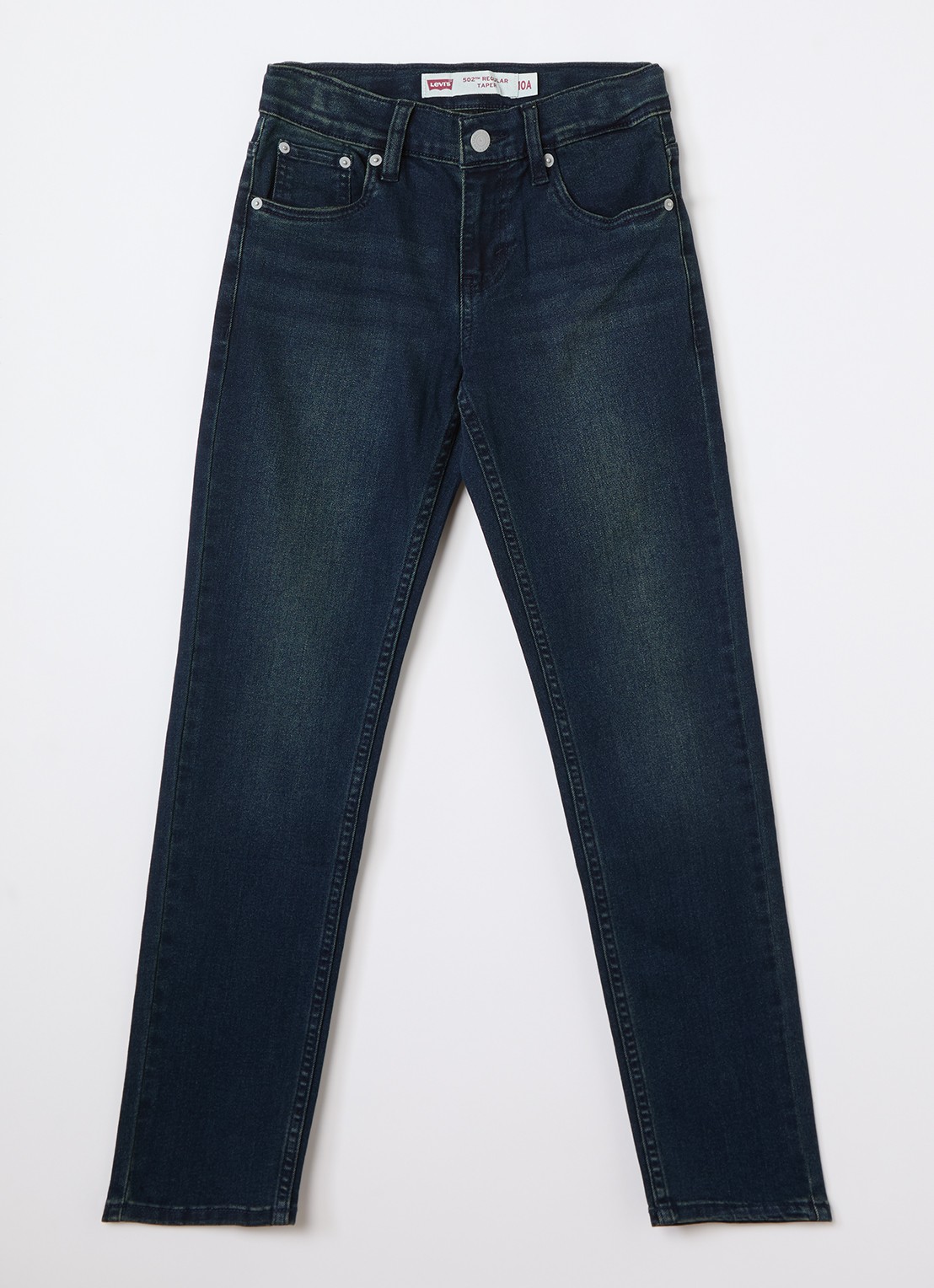 Levi's 502 tapered jeans met donkere wassing - voorkant 2 indigo