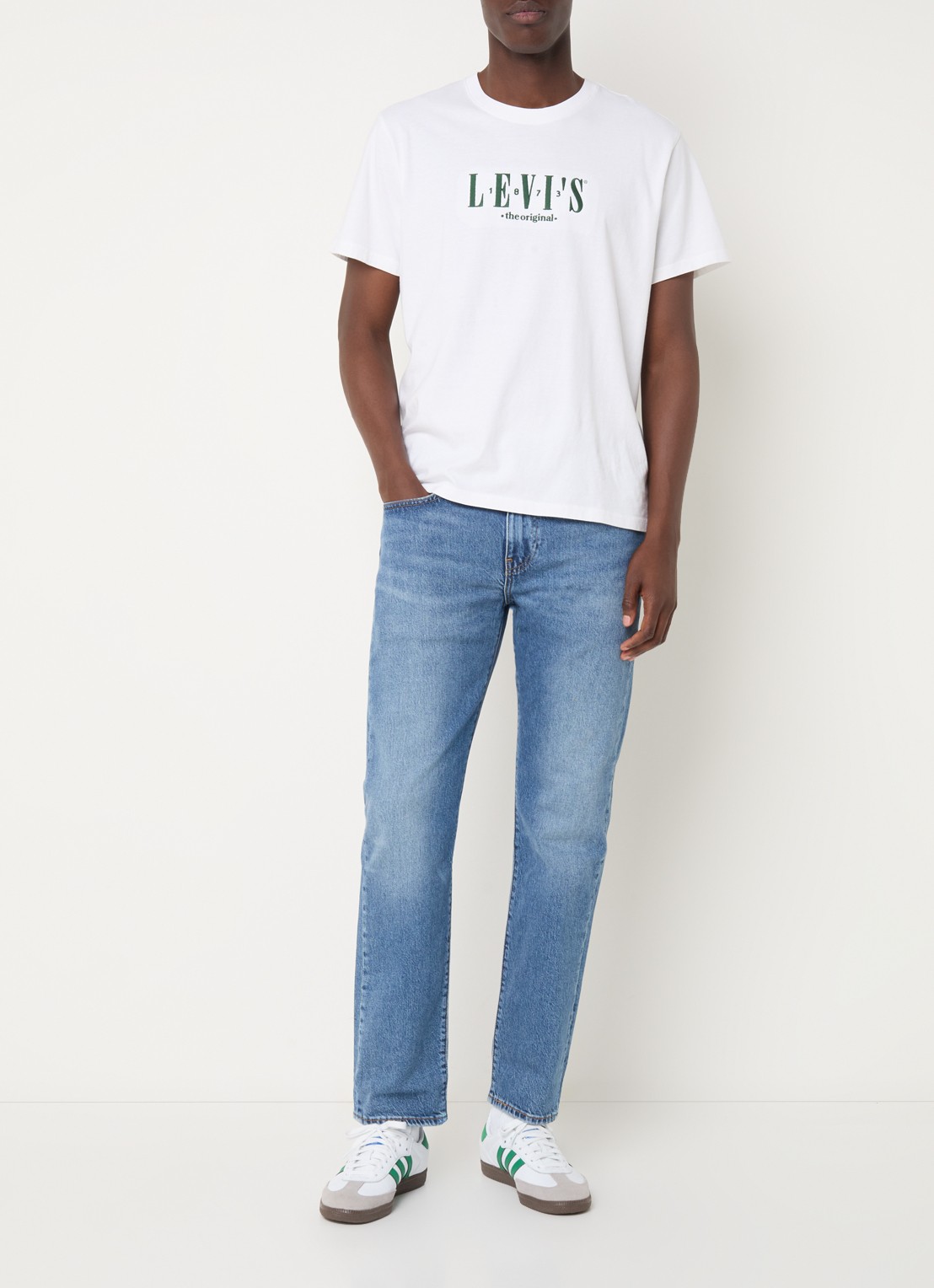 Levi's 502 tapered jeans  met medium wassing - voorkant 4 indigo