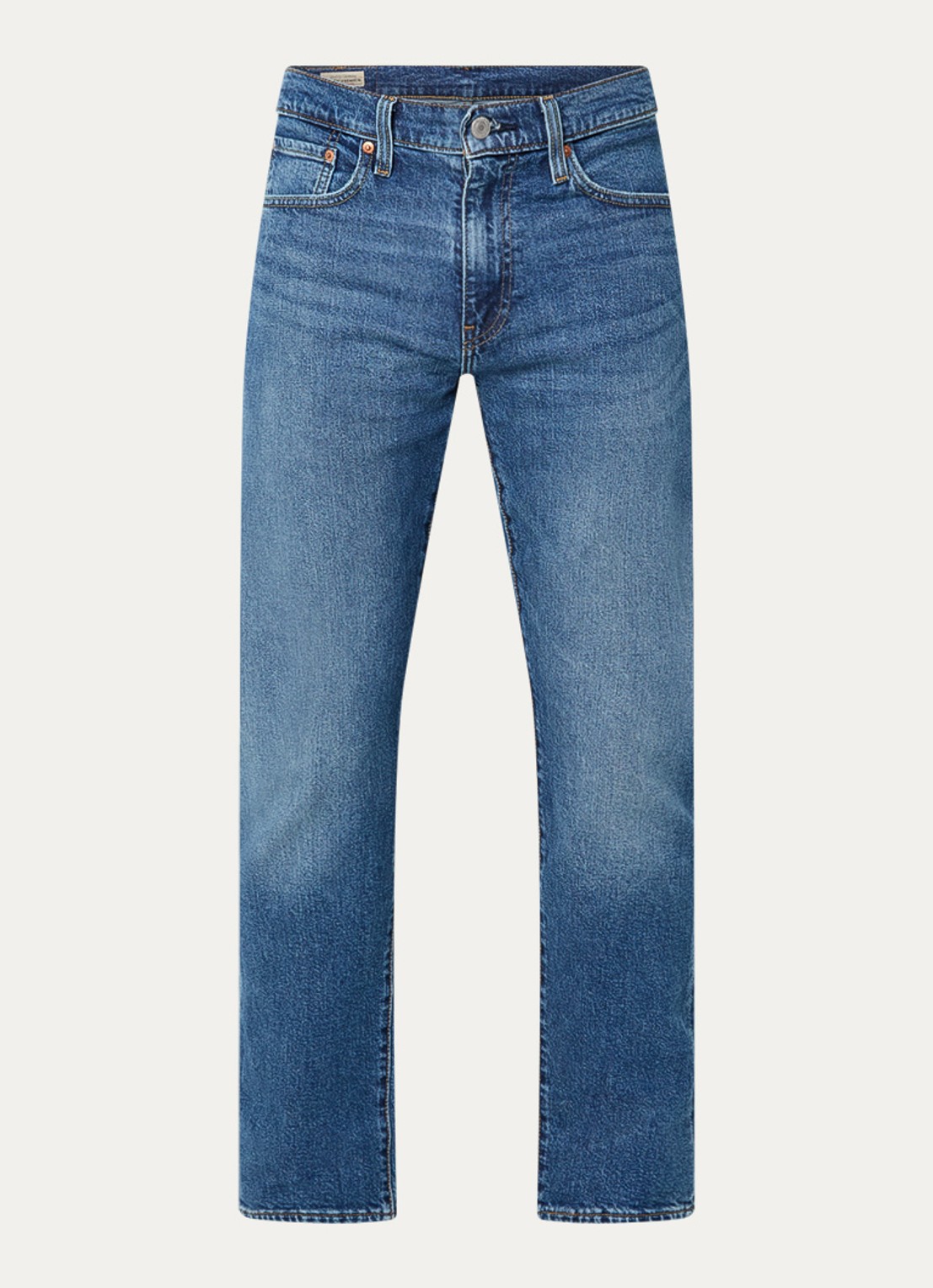 Levi's 502 tapered jeans met medium wassing - voorkant indigo