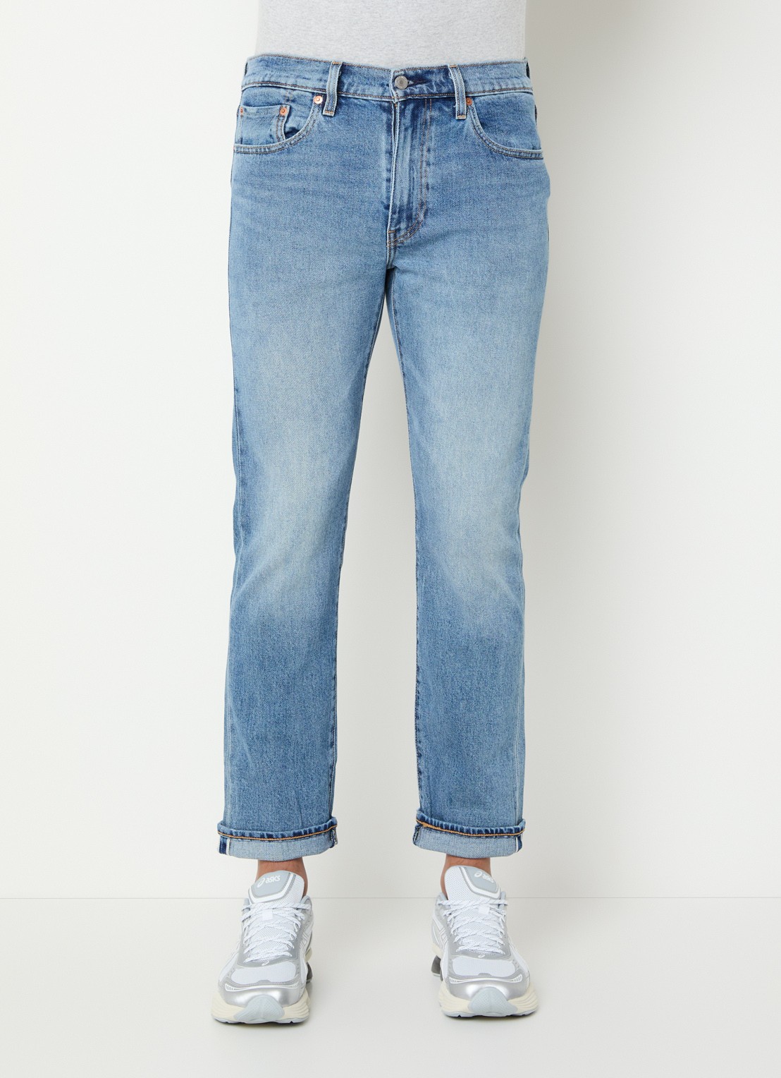 Levi's 502 tapered jeans  met medium wassing - detail 2 indigo