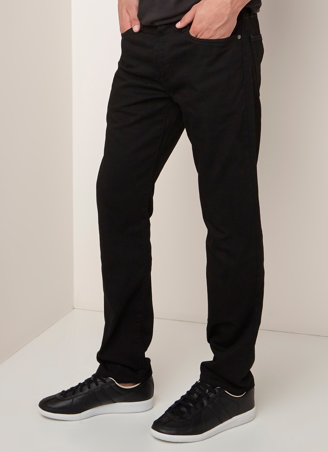 Levi's 502 tapered jeans met stretch - detail 5 zwart
