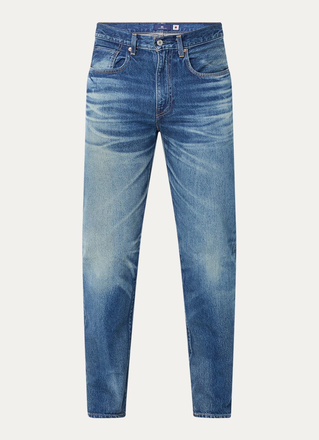 Levi's 505 slim fit jeans met medium wassing - voorkant indigo