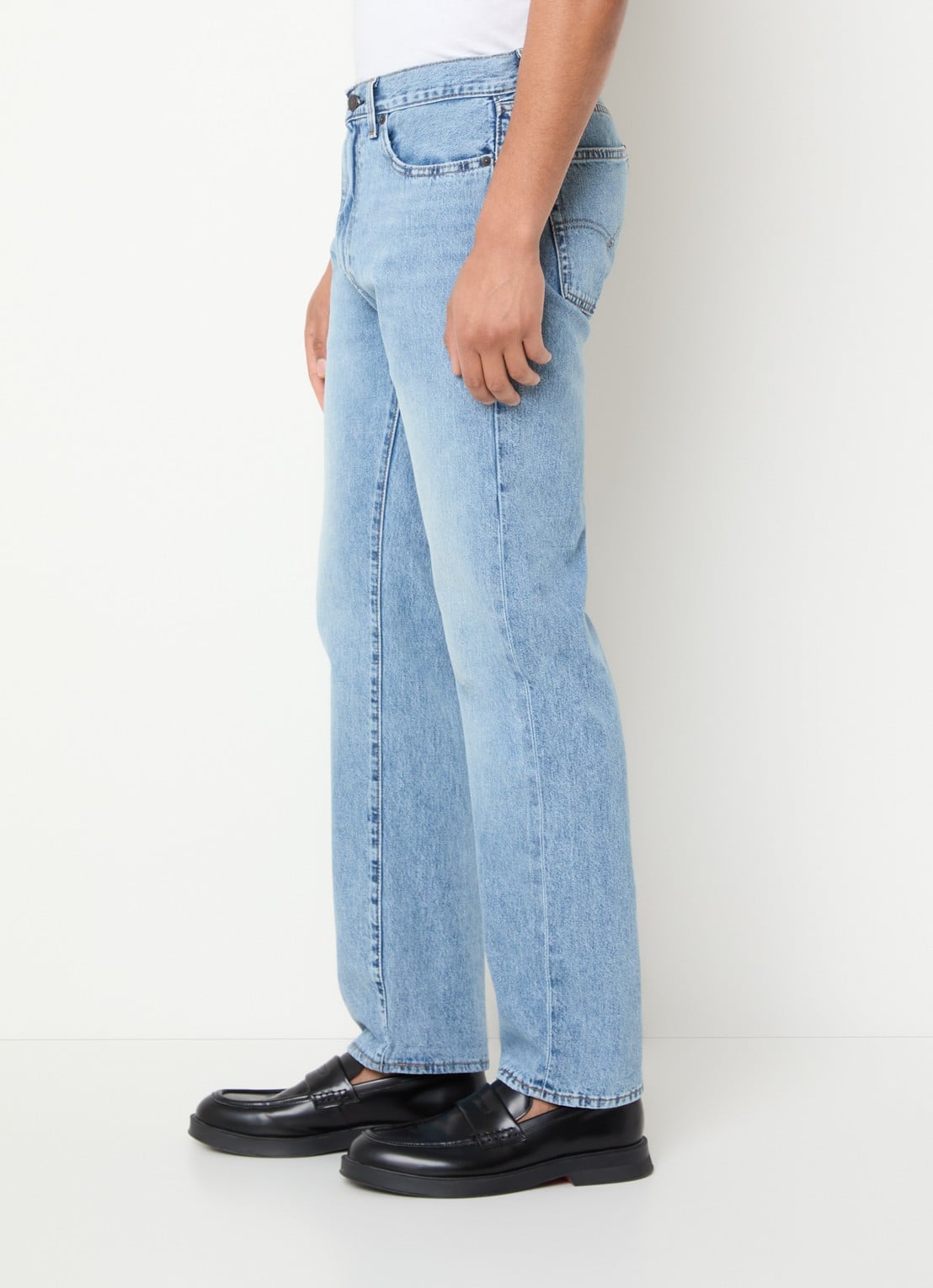 Levi's 505 straight leg jeans met lichte wassing - detail 4 indigo