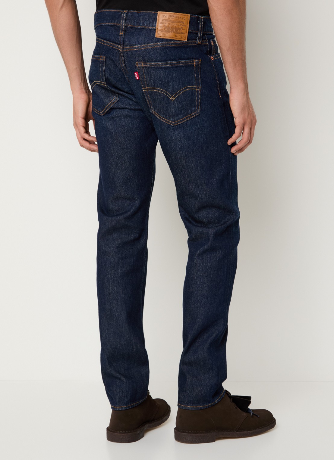 Levi's 511 slim fit jeans met donkere wassing - achterkant 5 indigo