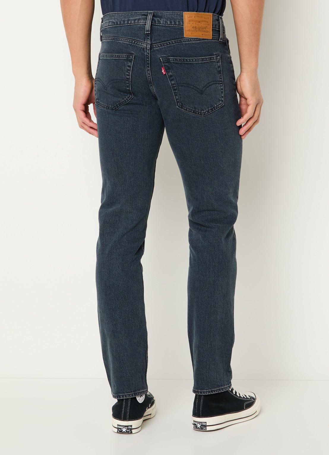 Levi's 511 slim fit jeans met donkere wassing - achterkant 3 indigo