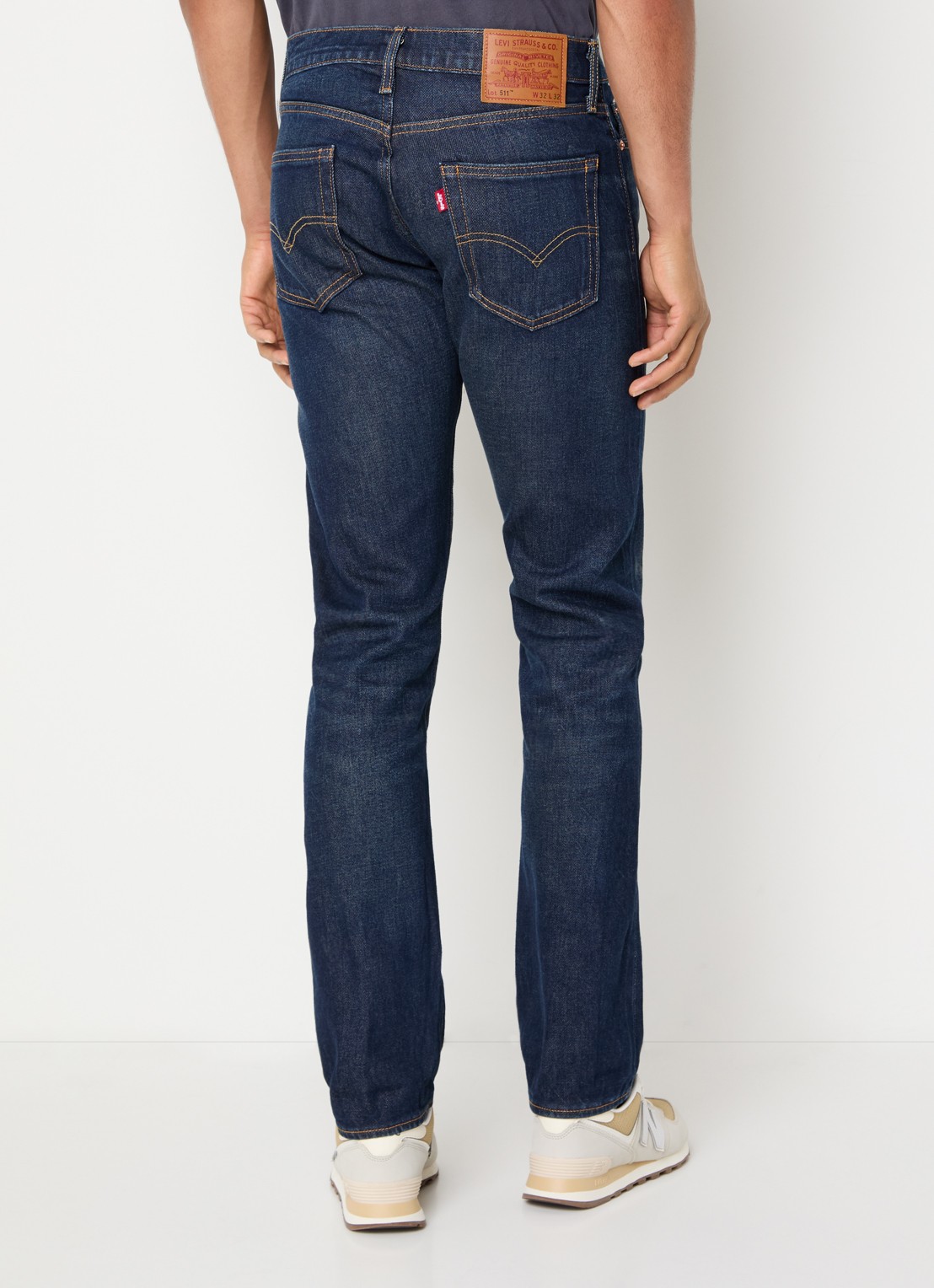 Levi's 511 slim fit jeans met donkere wassing - achterkant indigo