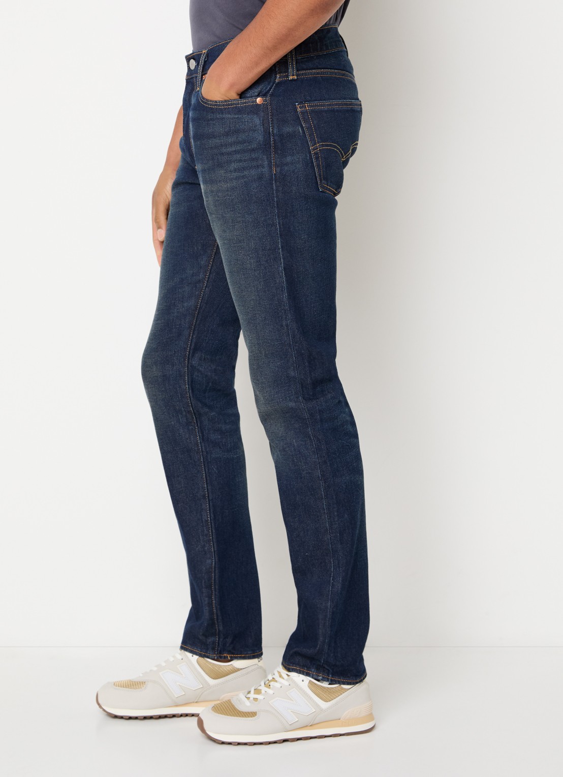 Levi's 511 slim fit jeans met donkere wassing - detail 3 indigo