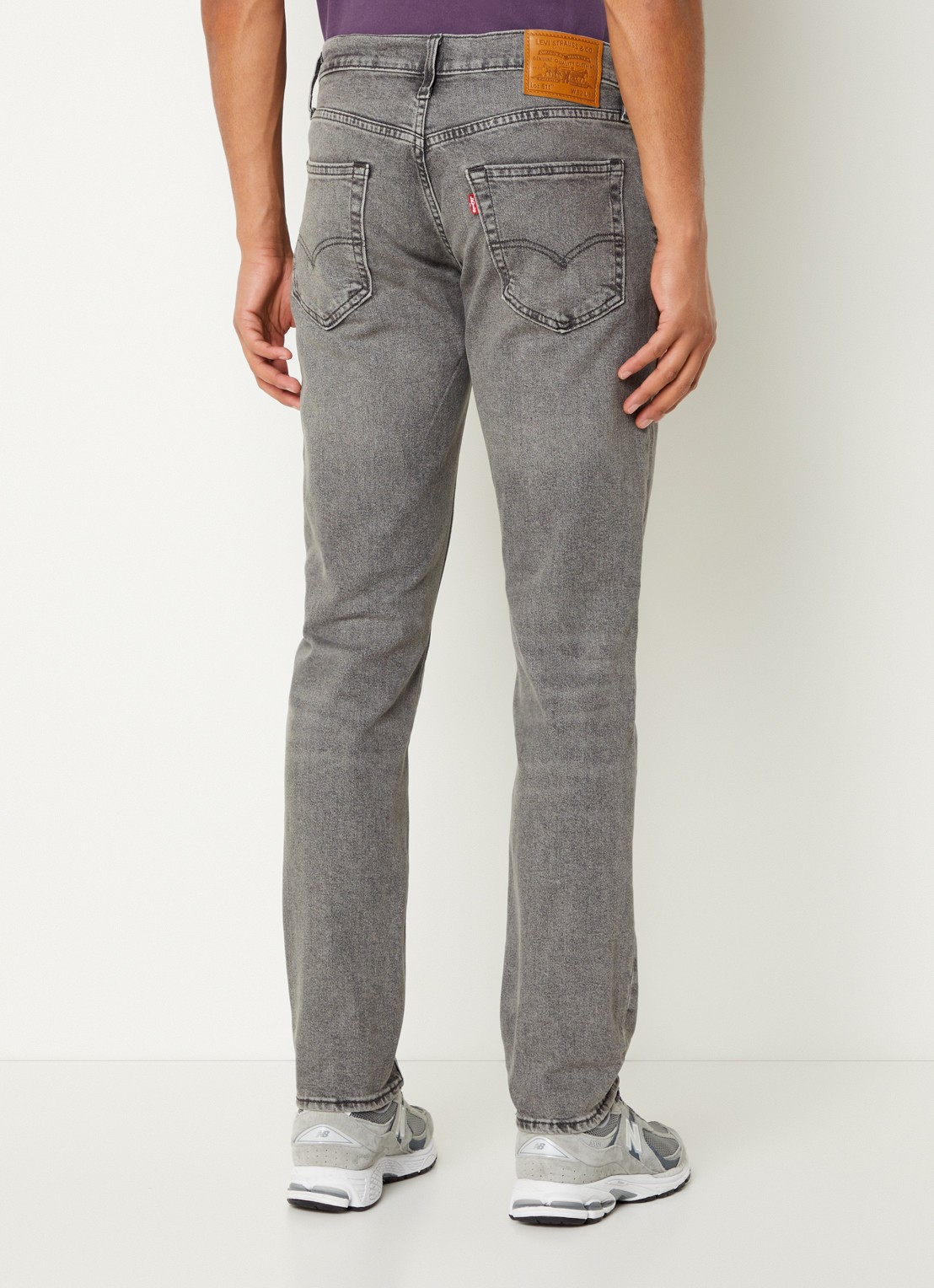 Levi's 511 slim fit jeans met gekleurde wassing - achterkant 5 grijs