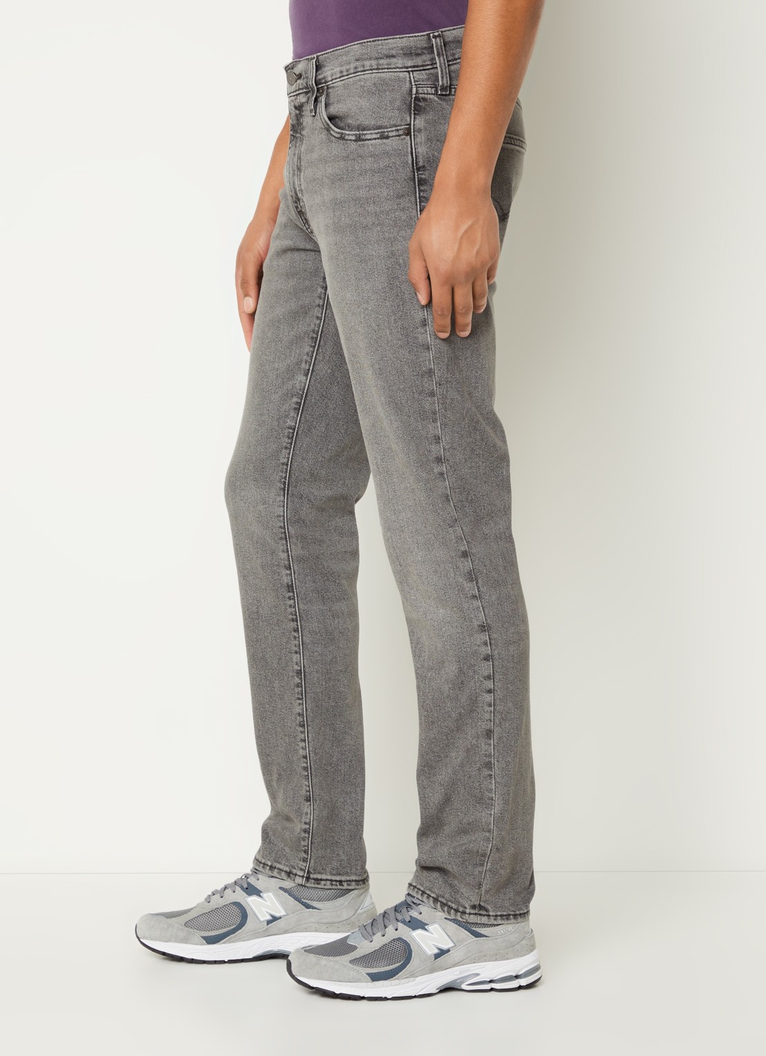 Levi's 511 slim fit jeans met gekleurde wassing - detail 4 grijs