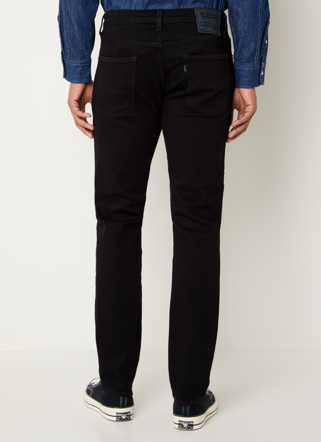 Levi's 511 slim fit jeans met gekleurde wassing - achterkant 3 zwart