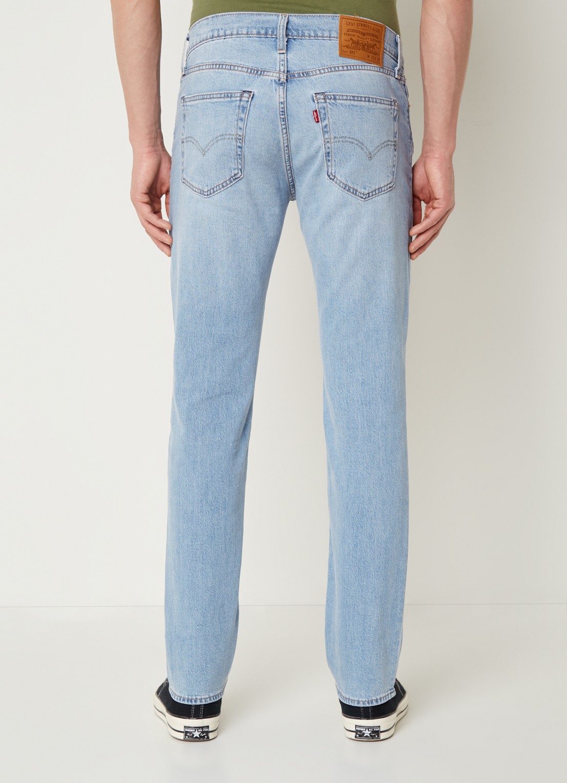 Levi's 511 Slim fit jeans met lichte wassing - achterkant 3 indigo