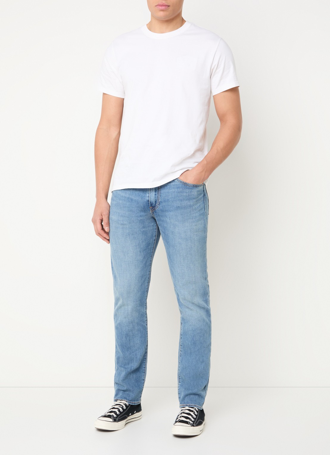 Levi's 511 slim fit jeans met lichte wassing - voorkant 2 indigo