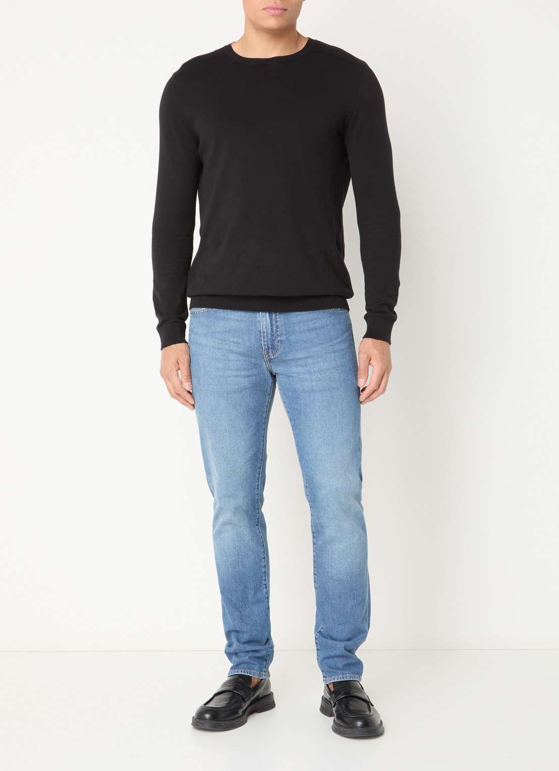 Levi's 511 slim fit jeans met medium wassing en steekzakken - voorkant 5 indigo