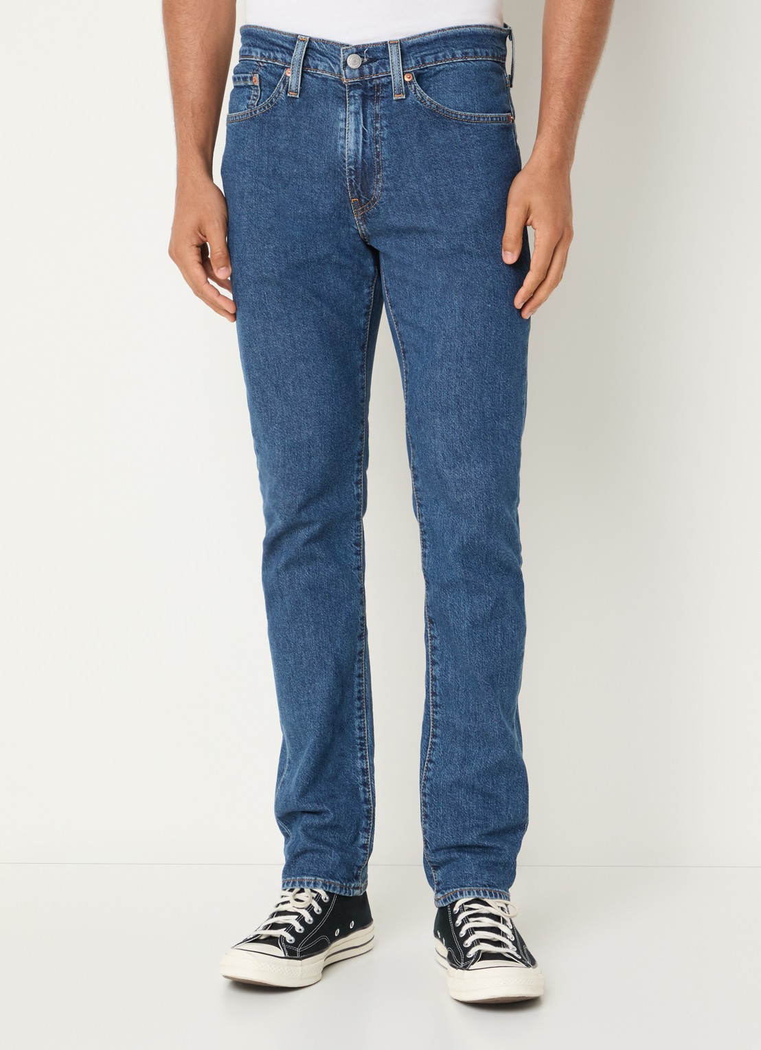 Levi's 511 slim fit jeans met medium wassing - detail 4 indigo
