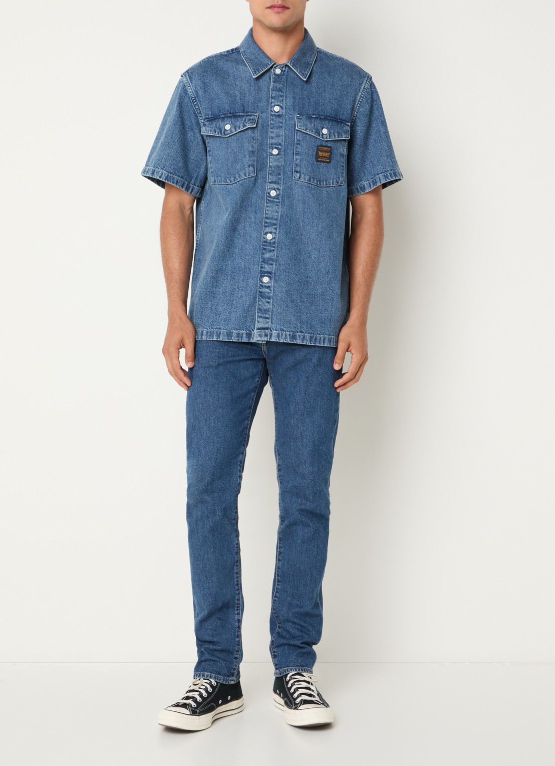 Levi's 511 slim fit jeans met medium wassing - voorkant 2 indigo