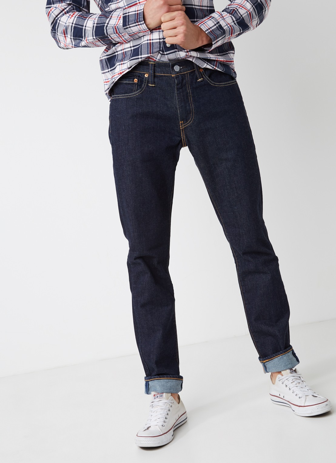 Levi's 511 slim fit jeans met stretch in donkere wassing - detail 2 indigo
