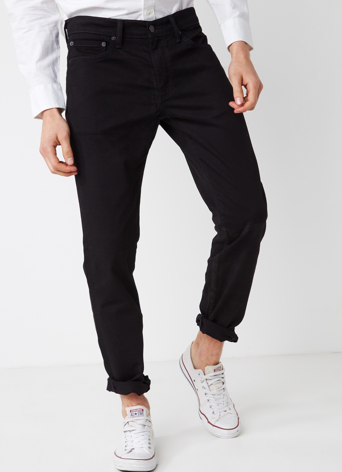 Levi's 511 slim fit jeans met stretch - detail 5 zwart