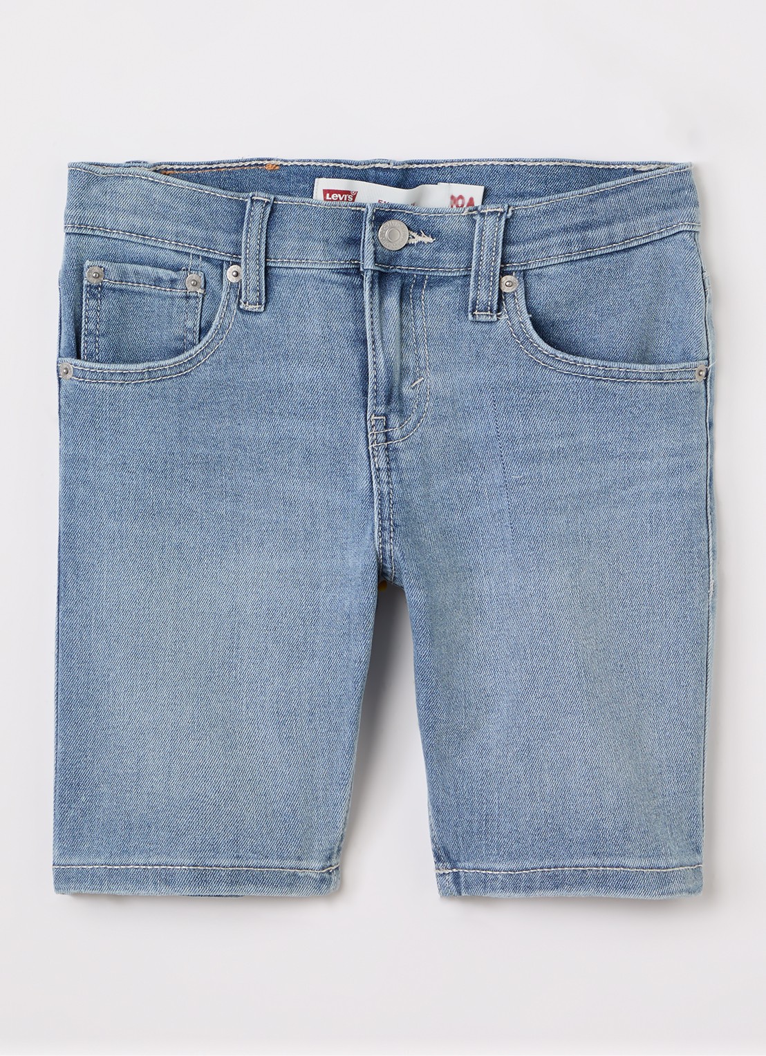 Levi's 511 slim fit korte broek van denim - voorkant 2 indigo