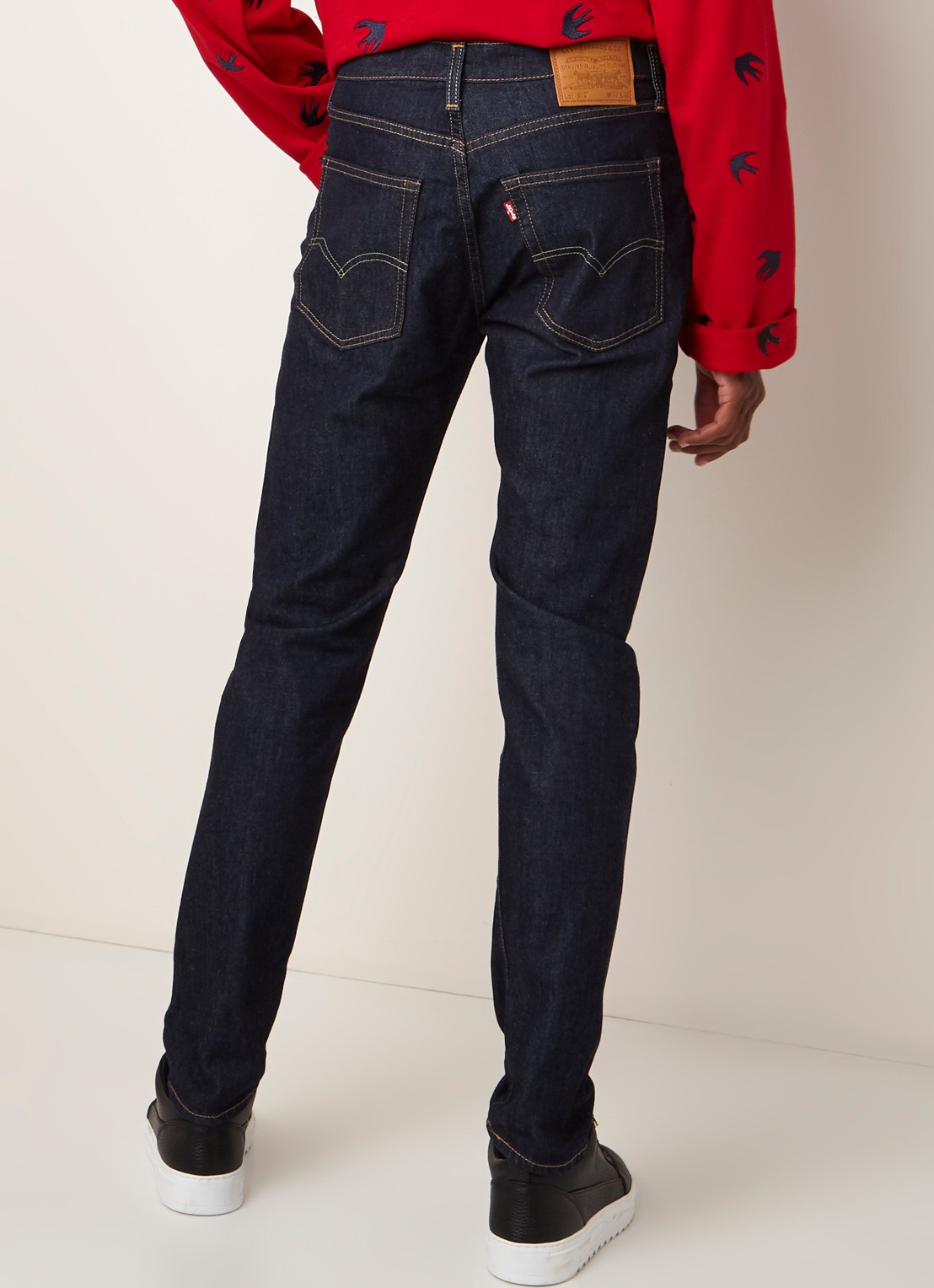 Levi's 512 high rise slim fit jeans - achterkant 3 indigo