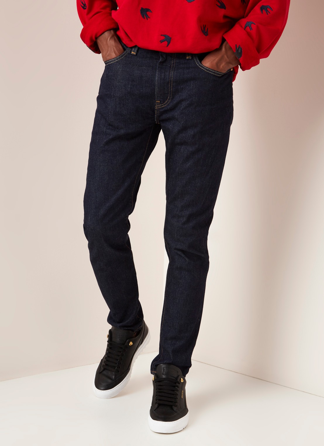 Levi's 512 high rise slim fit jeans - detail indigo