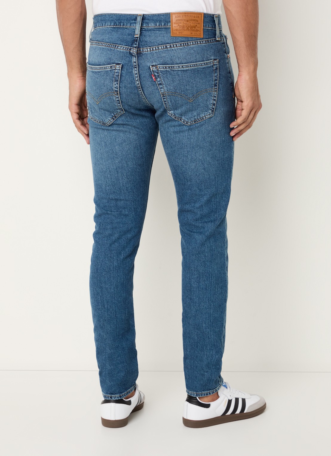 Levi's 512 slim fit jeans met donkere wassing - achterkant 3 indigo