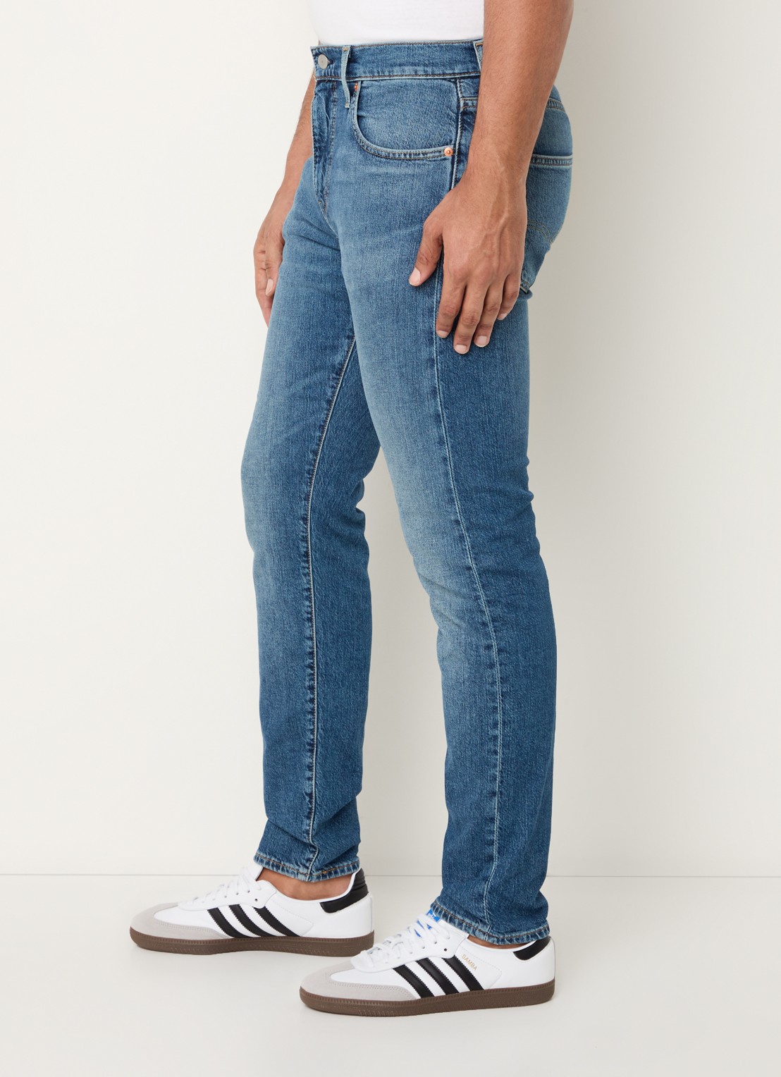 Levi's 512 slim fit jeans met donkere wassing - detail 2 indigo