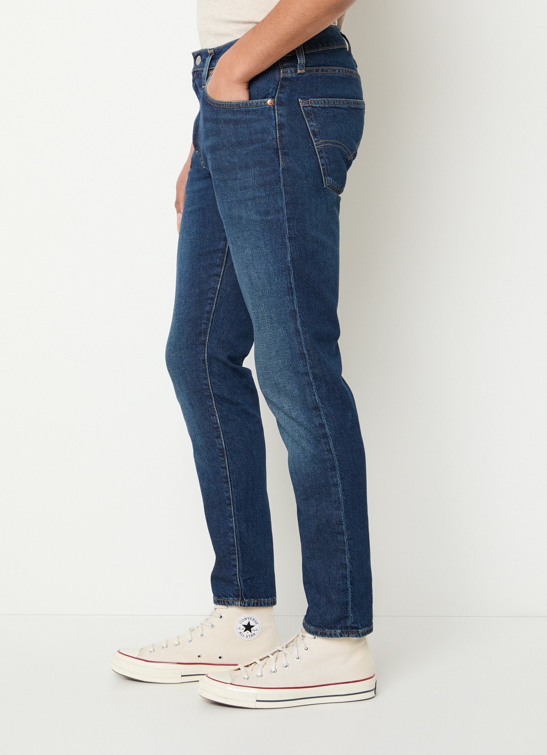 Levi's 512 slim fit jeans met donkere wassing - detail 5 indigo