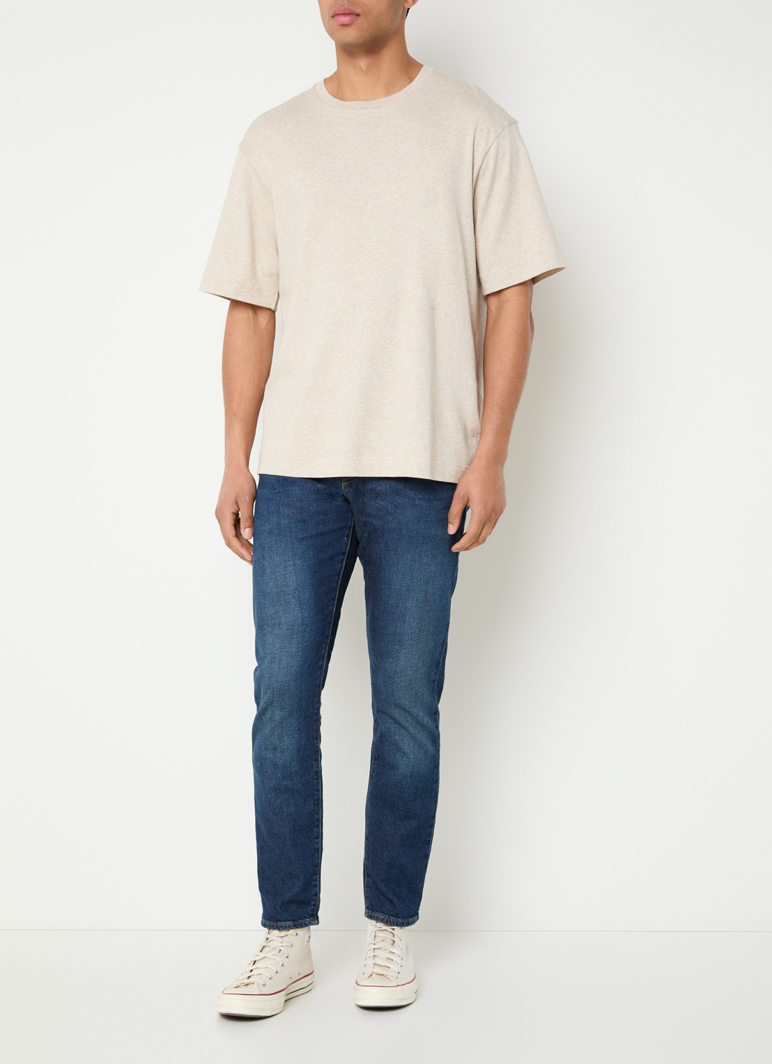 Levi's 512 slim fit jeans met donkere wassing - voorkant 3 indigo