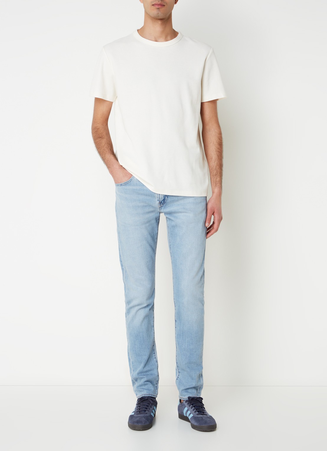 Levi's 512 slim fit jeans met steekzakken - voorkant 5 indigo