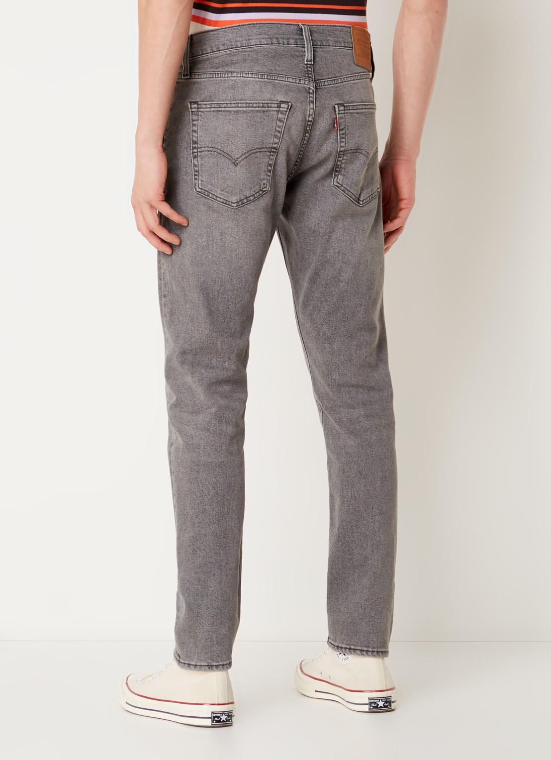Levi's 512 tapered fit jeans met gekleurde wassing - achterkant 5 antraciet