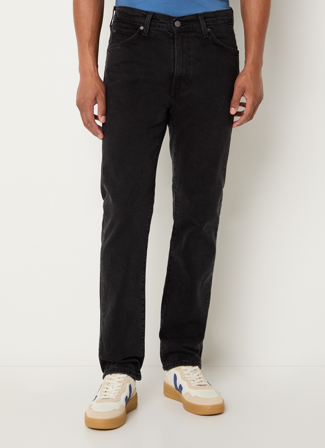Levi's 518 slim fit jeans met gekleurde wassing - detail zwart