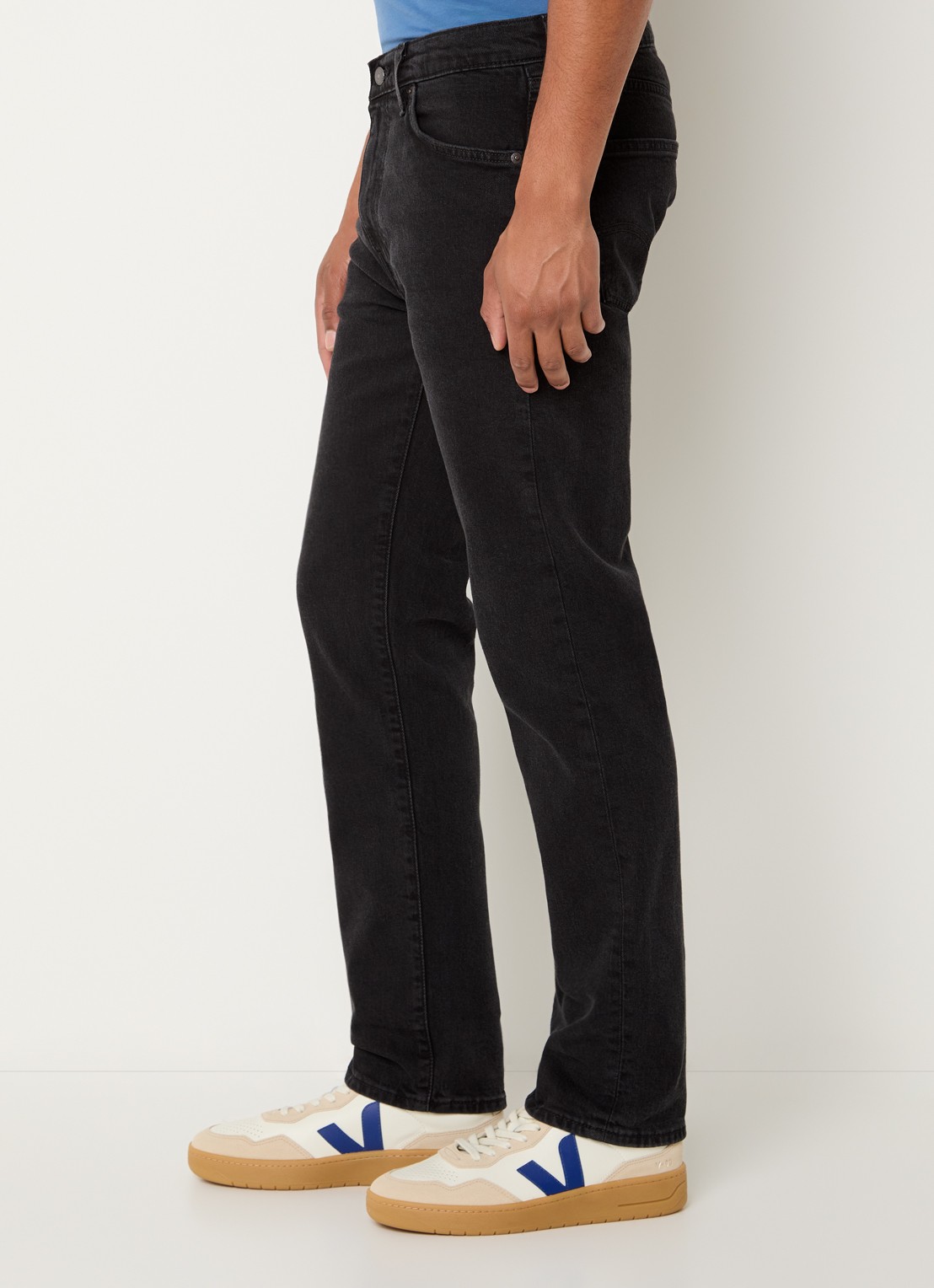 Levi's 518 slim fit jeans met gekleurde wassing - detail 2 zwart
