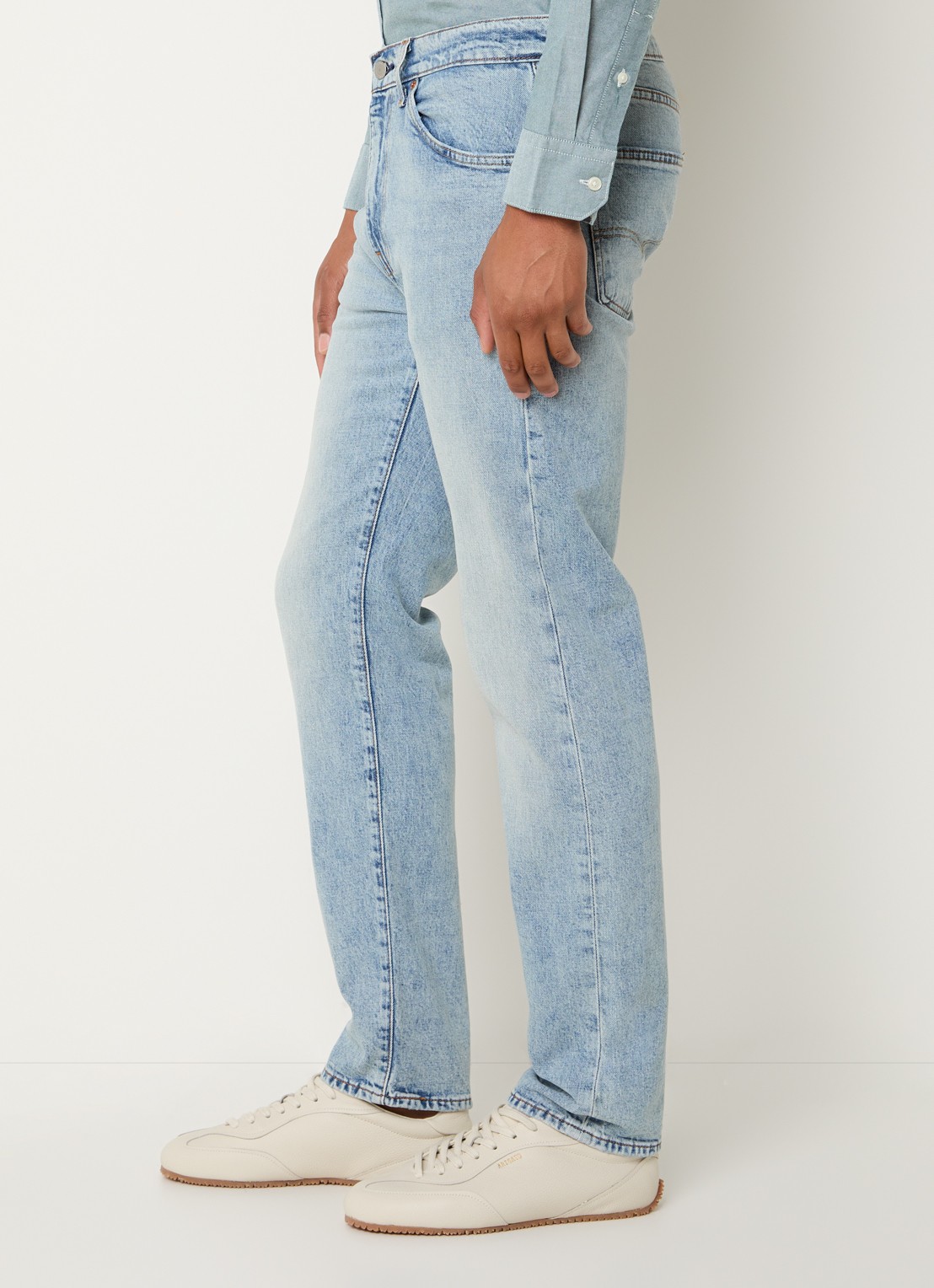 Levi's 518 slim fit jeans met lichte wassing - detail 3 indigo