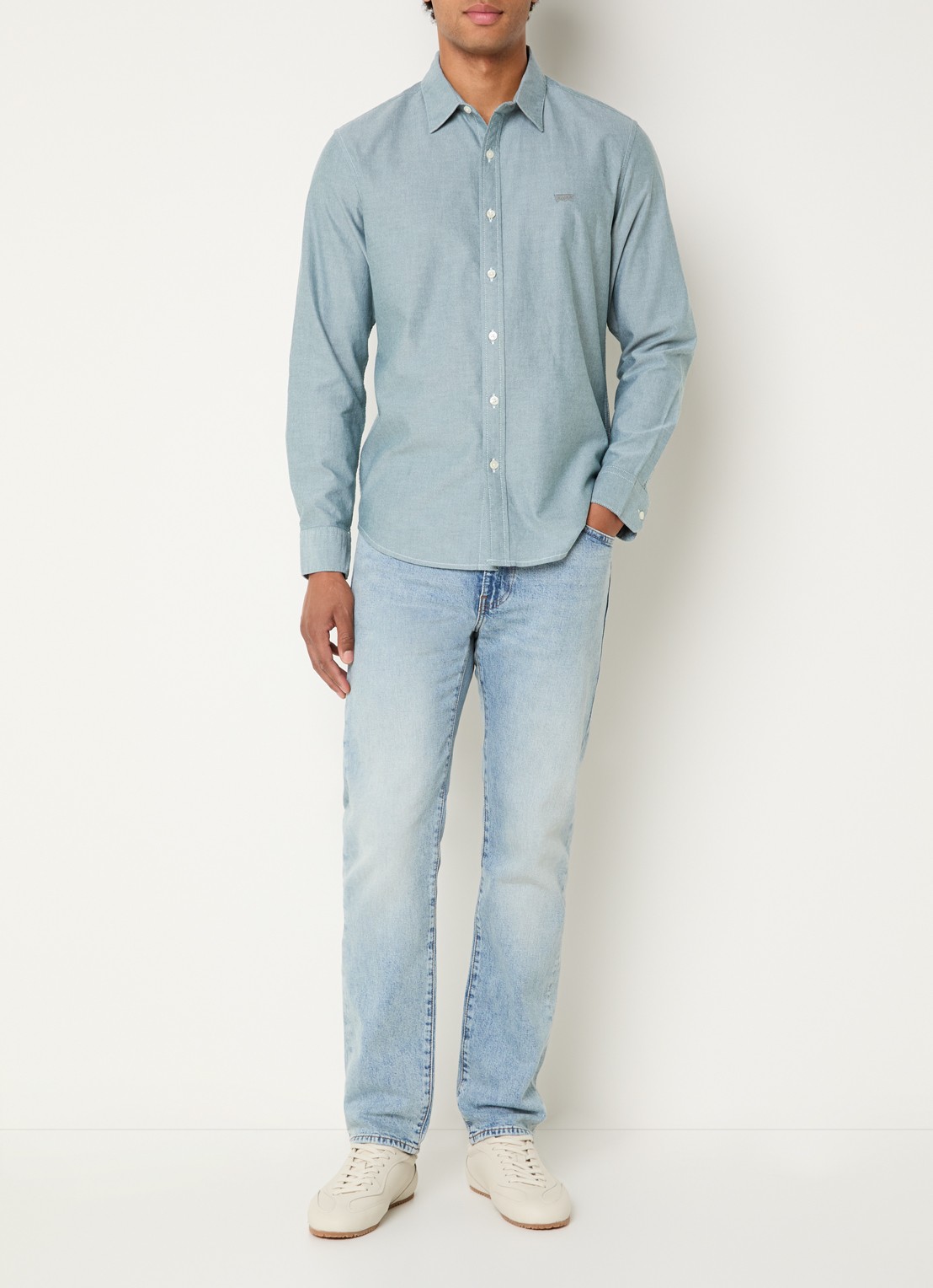 Levi's 518 slim fit jeans met lichte wassing - voorkant 5 indigo