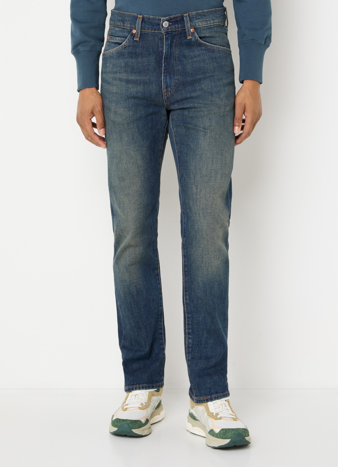Levi's 518 slim fit jeans met medium wassing - detail 4 indigo