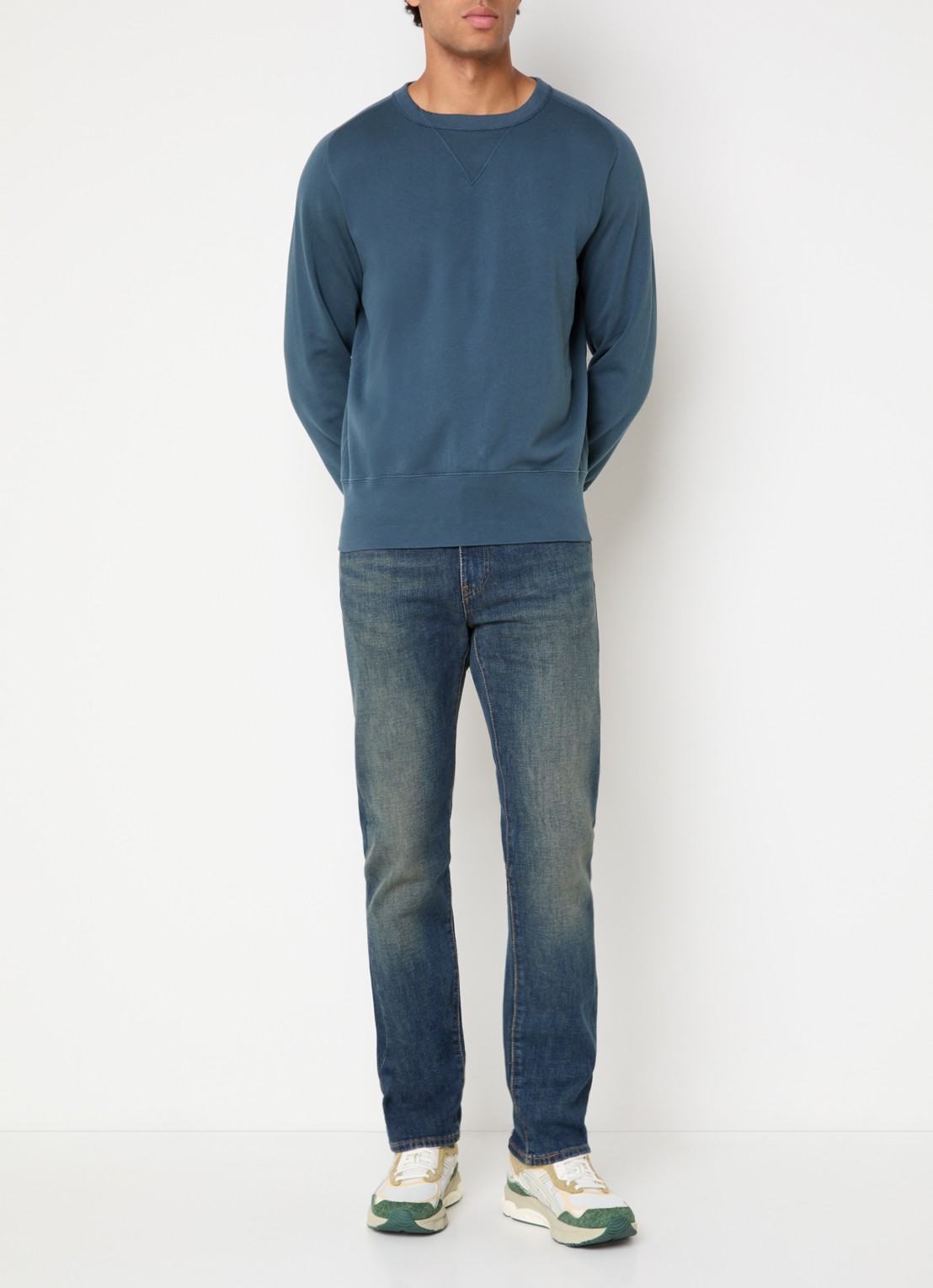 Levi's 518 slim fit jeans met medium wassing - voorkant 2 indigo