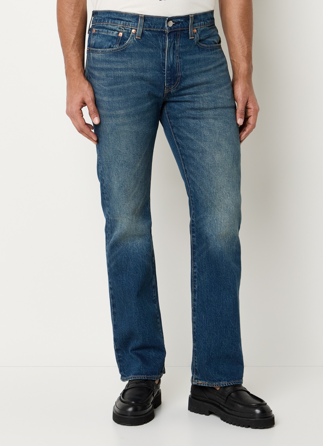Levi's 527 slim fit jeans met donkere wassing - detail 2 indigo