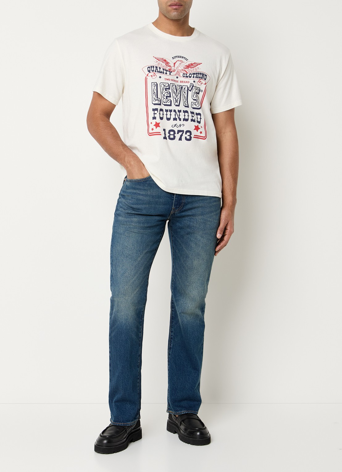 Levi's 527 slim fit jeans met donkere wassing - voorkant 5 indigo