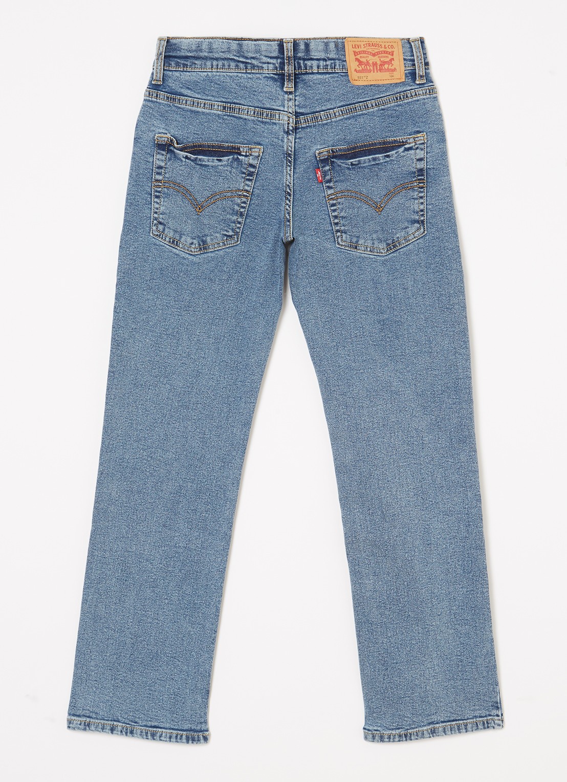 Levi's 551 straight fit jeans met medium wassing - voorkant 2 indigo