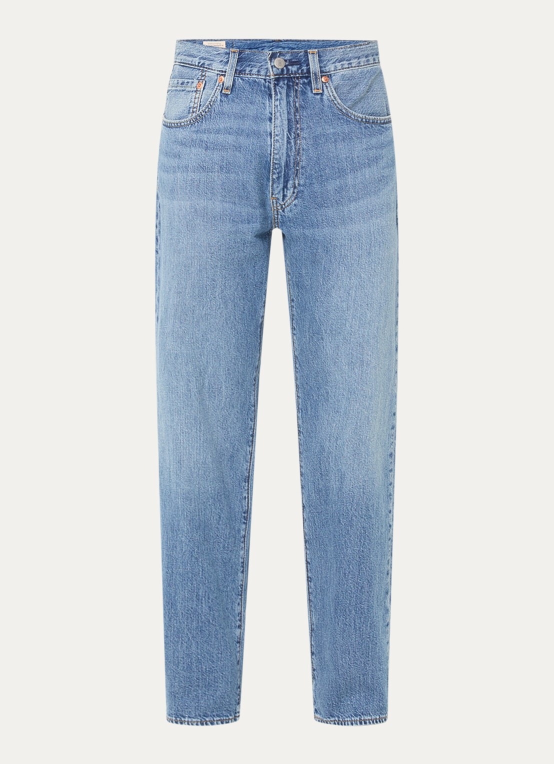 Levi's 555 straight fit jeans met medium wassing - voorkant indigo
