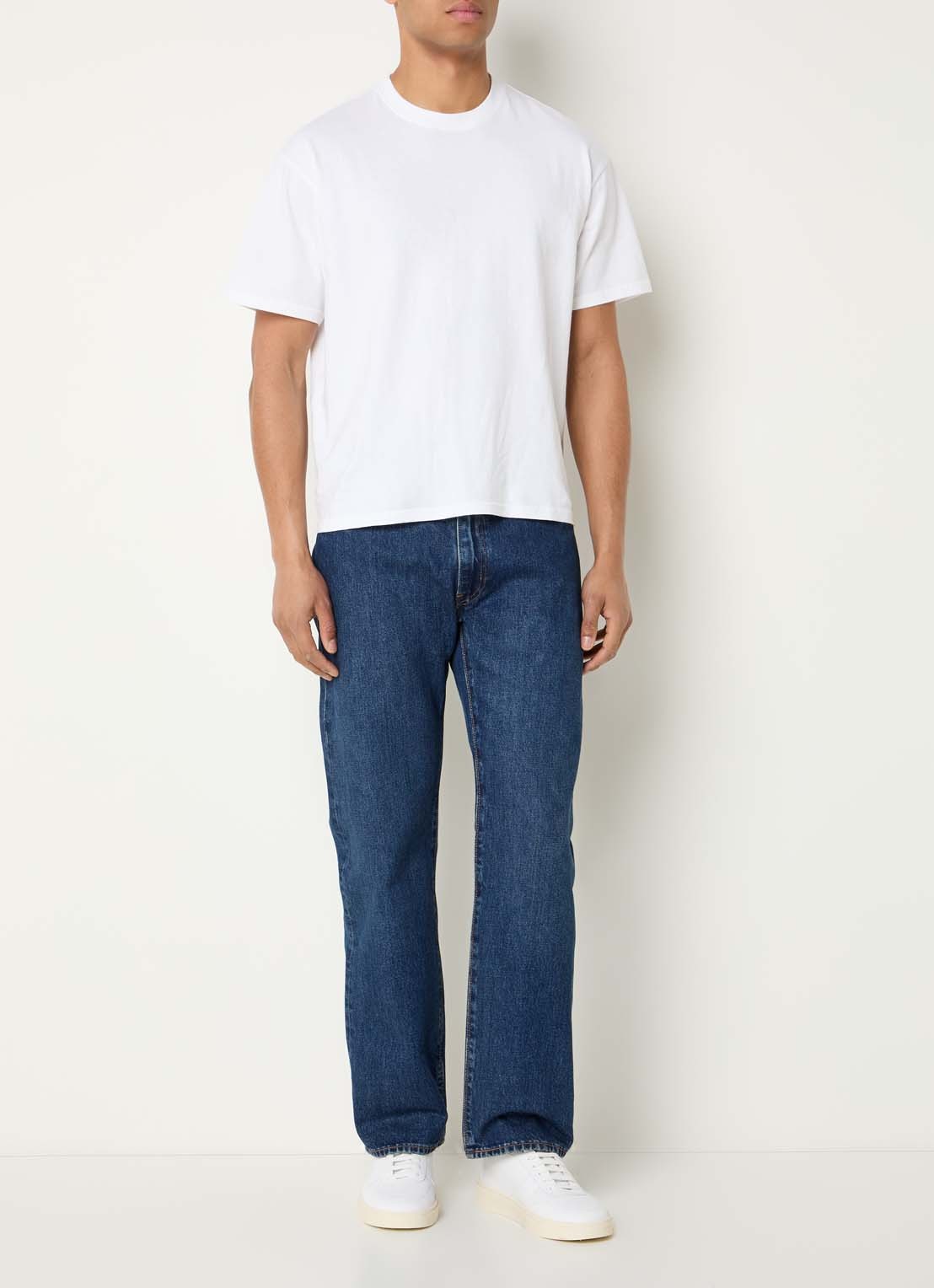 Levi's 555 straight leg jeans met donkere wassing - voorkant 2 indigo