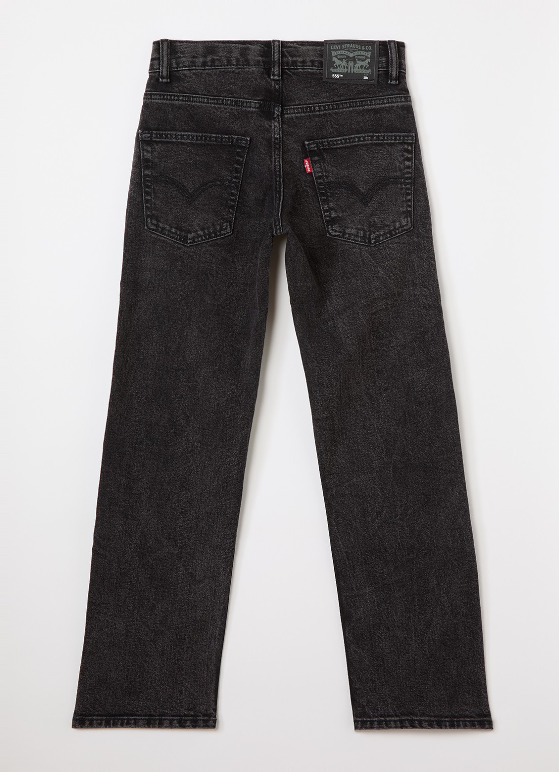 Levi's 555 straight leg jeans met gekleurde wassing - voorkant 3 zwart