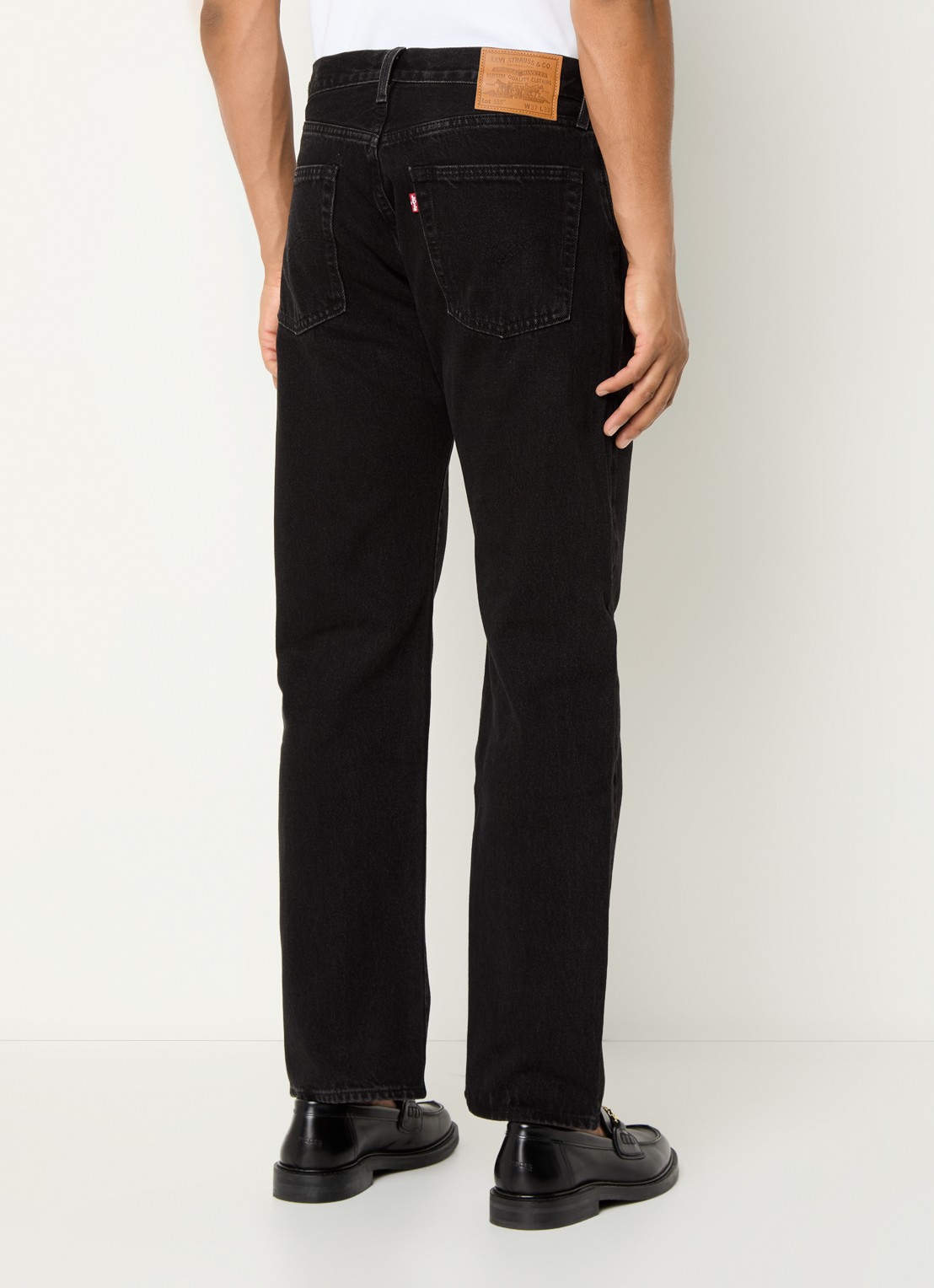 Levi's 555 straight leg jeans met gekleurde wassing - achterkant 3 zwart