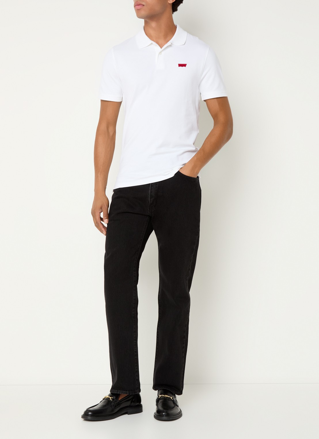 Levi's 555 straight leg jeans met gekleurde wassing - voorkant 5 zwart