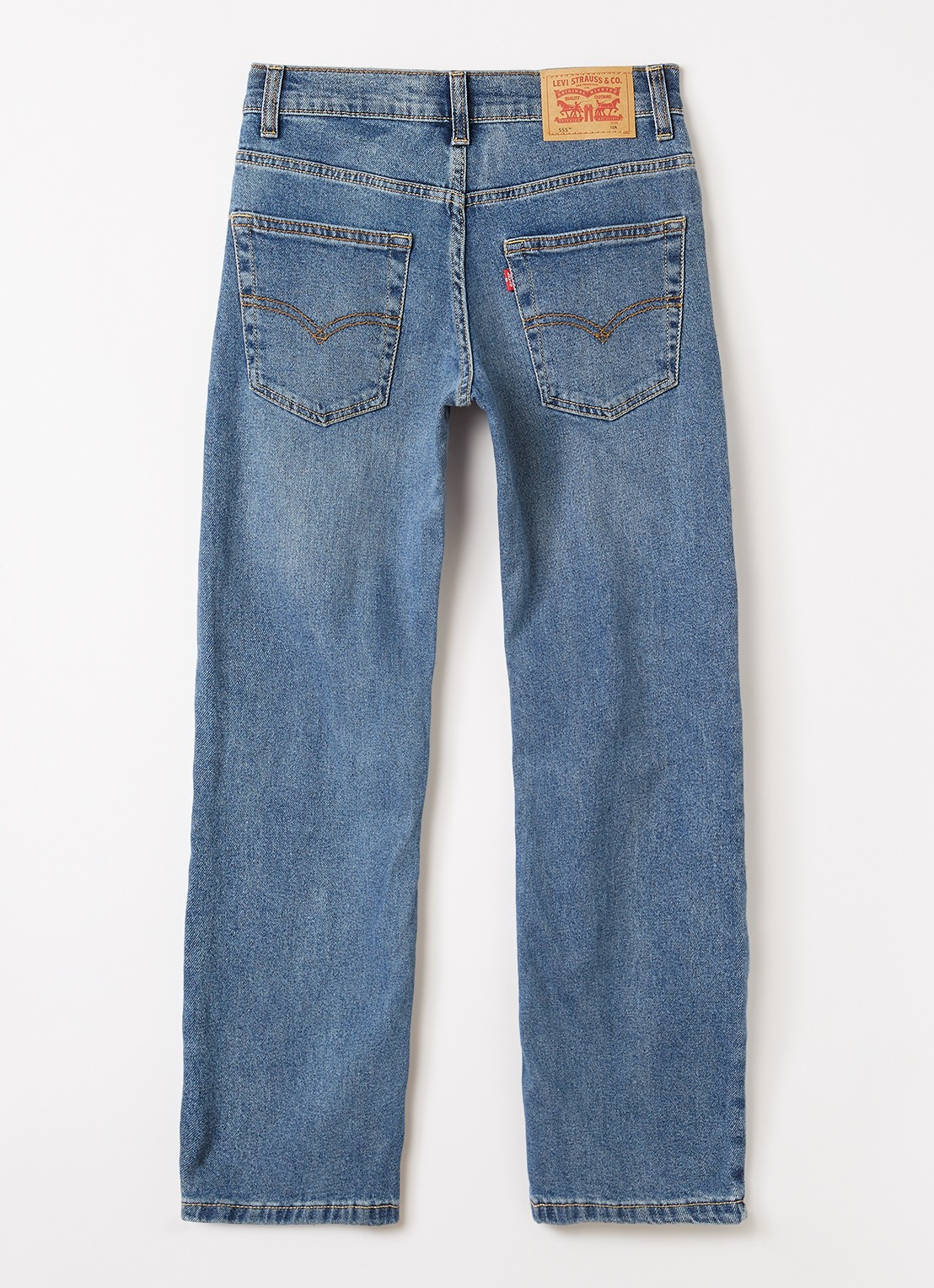 Levi's  555 straight leg relaxed jeans met medium wassing - voorkant 2 indigo