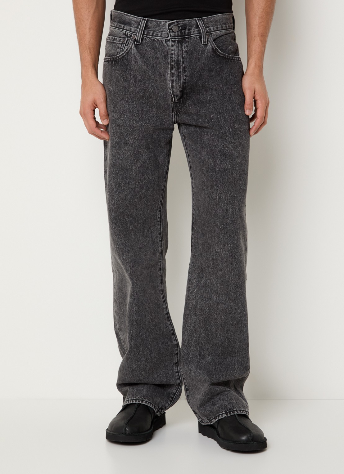 Levi's 567 loose fit jeans met gekleurde wassing - detail 3 donkergrijs