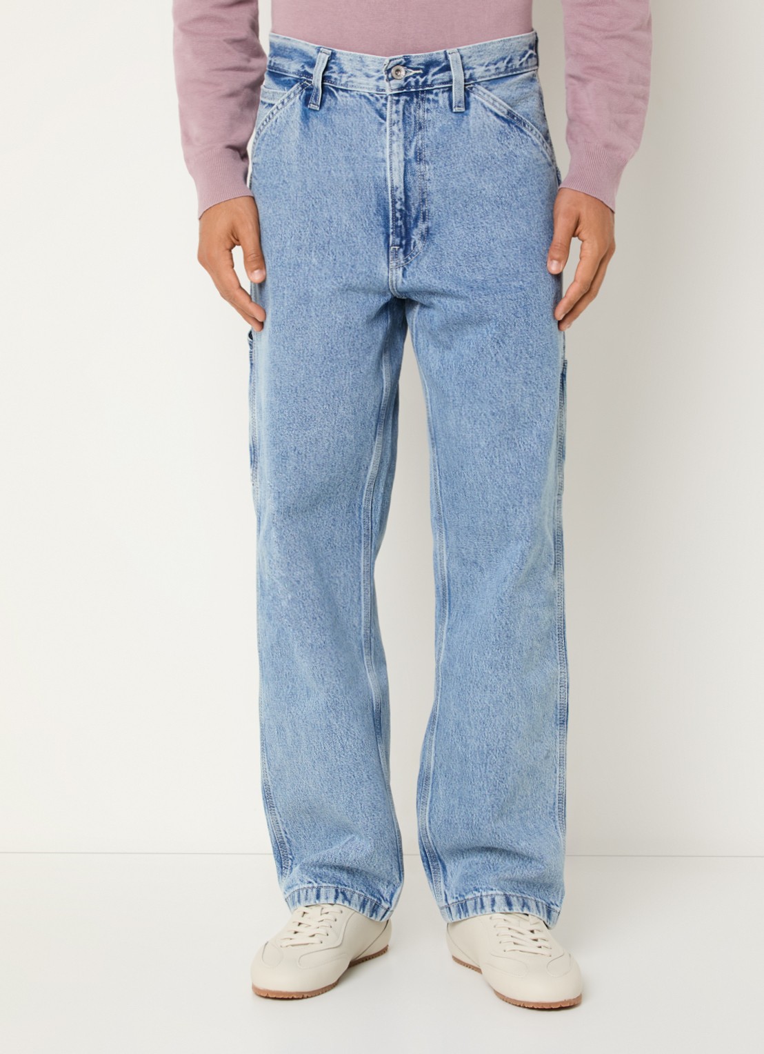 Levi's 568 Loose fit jeans met lichte wassing - detail 4 indigo