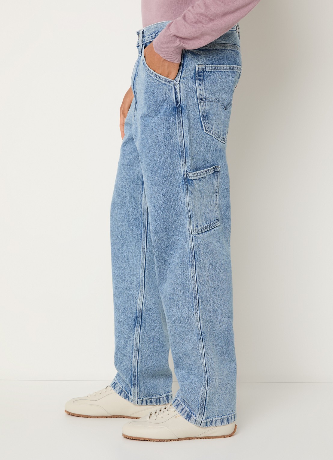 Levi's 568 Loose fit jeans met lichte wassing - detail 5 indigo