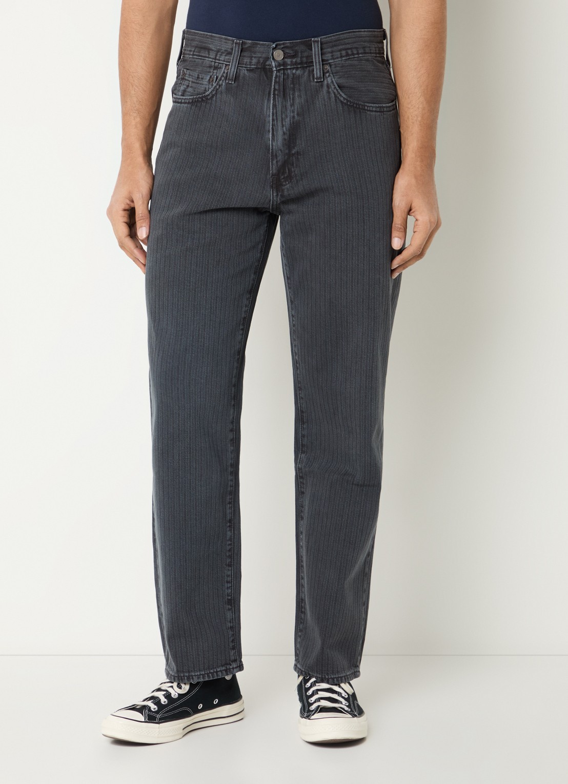 Levi's 568 slim fit jeans met gekleurde wassing - detail 4 antraciet